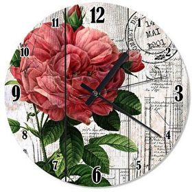 Tablomega SAAT-1469-50 Kırmızı Gül Ve Mektup Özel Tasarım 50 cm Çap Duvar Saati