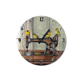 Tablomega SAAT-1514-30 Serçeler Ve Dikiş Makinesi Baskılı 30 cm Çap Duvar Saati