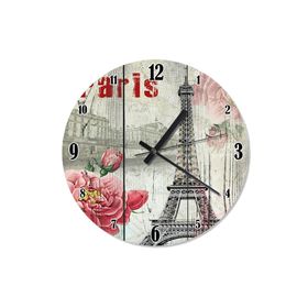 Tablomega SAAT-1547-30 Paris Eyfel Kulesi Ve Gül Özel Tasarım 30 cm Çap Duvar Saati