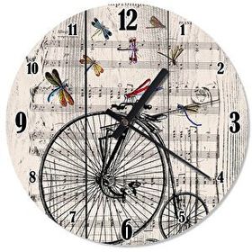 Tablomega SAAT-1560-30 Yusufçuk Ve Eski Bisiklet 30 cm Çap Duvar Saati