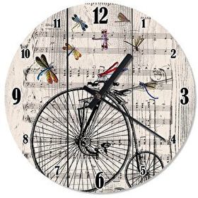 Tablomega SAAT-1560-30 Yusufçuk Ve Eski Bisiklet 30 cm Çap Duvar Saati