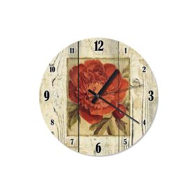 Tablomega SAAT-1568-30 Kırmızı Gül Sessiz 30 cm Çap Duvar Saati
