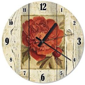 Tablomega SAAT-1568-30 Kırmızı Gül Sessiz 30 cm Çap Duvar Saati