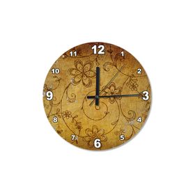 Tablomega Saat-157-30 Yasemin Çiçekleri Ahşap 30 Cm Çap Duvar Saati