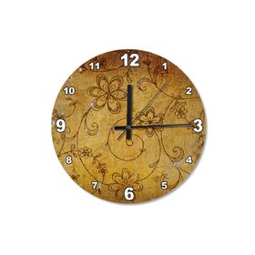 Tablomega Saat-157-30 Yasemin Çiçekleri Ahşap 30 Cm Çap Duvar Saati