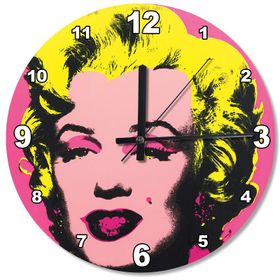 Tablomega Saat-165-30 Marilyn Monroe Ahşap 30 Cm Çap Duvar Saati