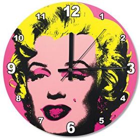 Tablomega Saat-165-30 Marilyn Monroe Ahşap 30 Cm Çap Duvar Saati