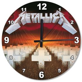 Tablomega SAAT-177-50 Metalica Death Ahşap 50 cm Çap Duvar Saati