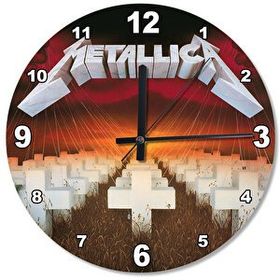 Tablomega SAAT-177-50 Metalica Death Ahşap 50 cm Çap Duvar Saati