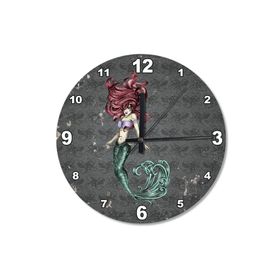 Tablomega SAAT-186-50 Siren Deniz Kızı Ahşap 50 cm Çap Duvar Saati
