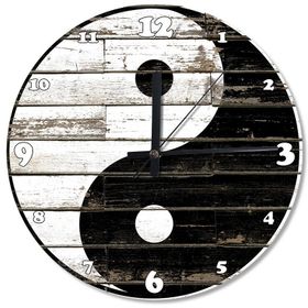 Tablomega Saat-19-50 Yin Yang Denge Ahşap 50 cm Duvar Saati
