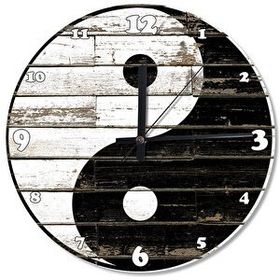 Tablomega Saat-19-50 Yin Yang Denge Ahşap 50 cm Duvar Saati