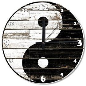 Tablomega Saat-19-50 Yin Yang Denge Ahşap 50 cm Duvar Saati