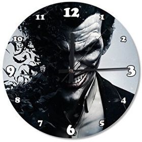 Tablomega SAAT-227-50 Siyah Beyaz Joker Ahşap 50 cm Çap Duvar Saati