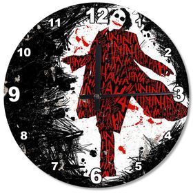 Tablomega SAAT-233-50 Kırmızı Joker Ahşap 50cm Çap Duvar Saati