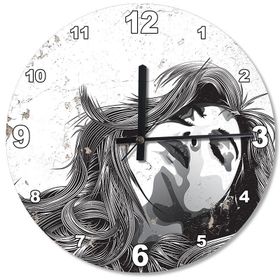 Tablomega SAAT-245-30 Uyuyan Güzel Kız Tasarım 30 cm Çap Duvar Saati