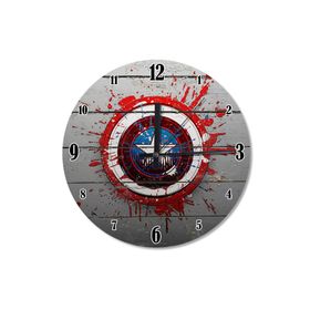 Tablomega Saat-296-50 Kaptan America Baskılı 50 cm Duvar Saati