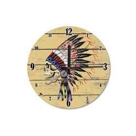 Tablomega Saat-307-50 Kızılderili Kuru Kafa Şekilli 50 cm Duvar Saati