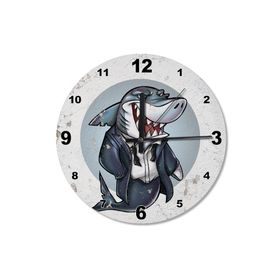 Tablomega SAAT-313-50 Köpek Balığı Hikayesi Desenli 50 cm Çap Duvar Saati