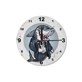 Tablomega SAAT-313-50 Köpek Balığı Hikayesi Desenli 50 cm Çap Duvar Saati
