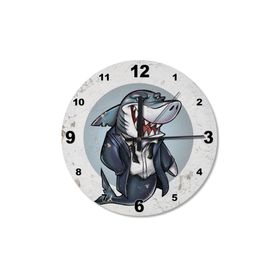 Tablomega SAAT-313-50 Köpek Balığı Hikayesi Desenli 50 cm Çap Duvar Saati