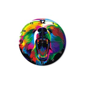 Tablomega SAAT-317-30 Renkli Hırçın Aslan Tasarım 30 cm Çap Duvar Saati