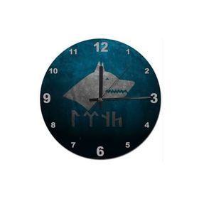 Tablomega SAAT-353-30 Matal Zemide Kurt Başı Eski Türkçe Desenli 30 cm Çap Duvar Saati