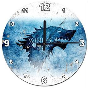 Tablomega SAAT-360-30 Winter Coming Stark Game Of Thrones Baskılı 30cm Çap Duvar Saati