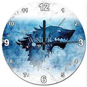 Tablomega SAAT-360-30 Winter Coming Stark Game Of Thrones Baskılı 30cm Çap Duvar Saati