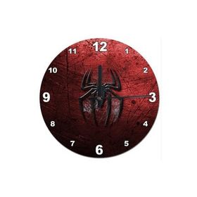 Tablomega Saat-365-50 Metal Zeminde Örümcek Adam Logo Tasarım 50 cm Duvar Saati