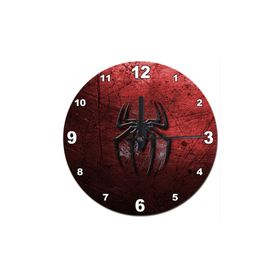 Tablomega Saat-365-50 Metal Zeminde Örümcek Adam Logo Tasarım 50 cm Duvar Saati