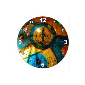 Tablomega SAAT-373-30 Turkuaz Daireler Tasarım 30 cm Çap Duvar Saati
