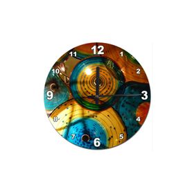 Tablomega SAAT-373-30 Turkuaz Daireler Tasarım 30 cm Çap Duvar Saati