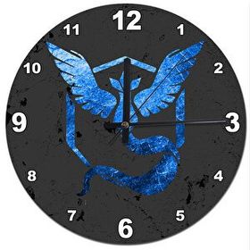 Tablomega SAAT-378-50 Pokemon Go Team Mystic Sessiz 50 cm Çap Duvar Saati