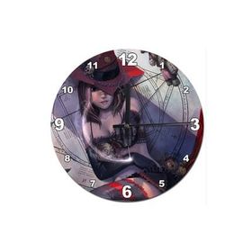 Tablomega SAAT-383-50 Sevimli Kara Cadı Dekoratif 50 cm Çap Duvar Saati