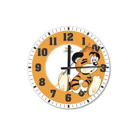 Tablomega SAAT-42-50 Yavru Aslan Leon Ahşap 50 cm Çap Duvar Saati
