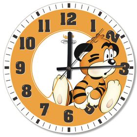 Tablomega SAAT-42-50 Yavru Aslan Leon Ahşap 50 cm Çap Duvar Saati