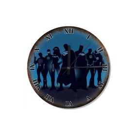 Tablomega SAAT-431-30 Siyah Mavi Süper Kahramanlar Dekoratif 30 cm Çap Duvar Saati