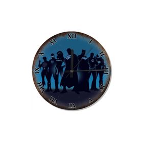 Tablomega SAAT-431-30 Siyah Mavi Süper Kahramanlar Dekoratif 30 cm Çap Duvar Saati