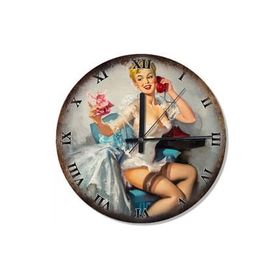 Tablomega SAAT-436-30 Telefondaki Gil Elvgren Akarlı 30 cm Çap Duvar Saati
