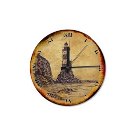 Tablomega SAAT-467-30 Yalnızlığa Terkedilmiş Deniz Feneri Şekilli 30cm Çap Duvar Saati