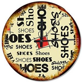 Tablomega SAAT-506-30 Shoes Afişleri Sessiz 30cm Çap Duvar Saati