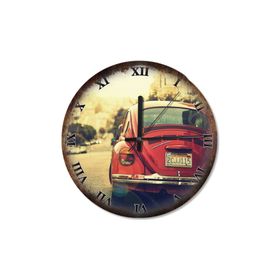 Tablomega SAAT-525-50 Kırmızı Vosvos Tasarım 50 cm Çap Duvar Saati