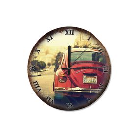 Tablomega SAAT-525-50 Kırmızı Vosvos Tasarım 50 cm Çap Duvar Saati