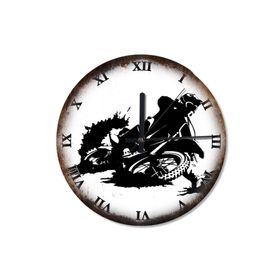 Tablomega SAAT-531-30 Yarışçı ve Kros Motor Şekilli 30 cm Çap Duvar Saati