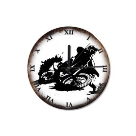 Tablomega SAAT-531-30 Yarışçı ve Kros Motor Şekilli 30 cm Çap Duvar Saati