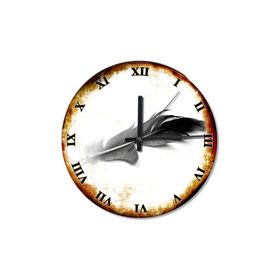 Tablomega SAAT-534-30 Siyah Kuş Tüyü Analog 30 cm Çap Duvar Saati