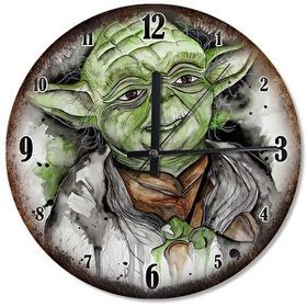 Tablomega SAAT-555-30 Yıldız Savaşlarından Yoda Şekilli 30 cm Çap Duvar Saati