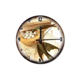 Tablomega SAAT-558-30 Kırlangıçlar Ailesi Ve Yuvası Analog 30cm Çap Duvar Saati