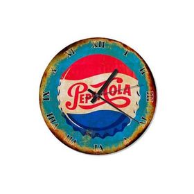 Tablomega SAAT-584-30 Pepsi Cola Kapağı Baskılı 30cm Çap Duvar Saati